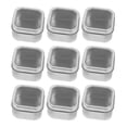 thumbnail image 1 of 9pcs Creative Metal Clear Window Almacenamiento de latas de almacenamiento de hojalatas (plata), 1 of 5