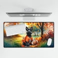 thumbnail image 4 of Hello Fall Scottish Terrier Football Welcome Autumn with Leaves Pumpkins Desk Mat Full Keyboard Mouse Pad Scottie Dog Lover Gifts Large Mousepad - 00012, 4 of 5