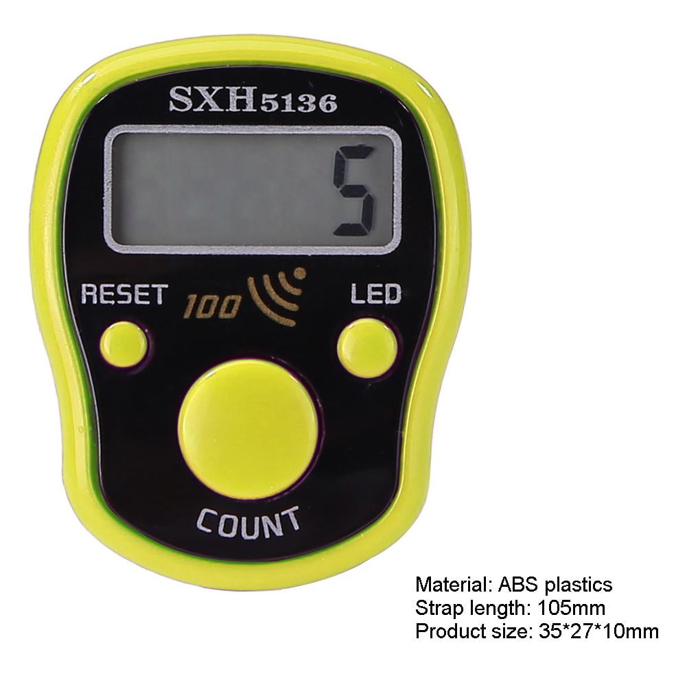Honio Finger Counter, 0-99999 Digital Counter Mechanic 5 Digit Resettable  LCD for Walking