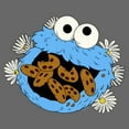 thumbnail image 2 of Junior's Sesame Street Cookie Monster and Daisies  Graphic T-Shirt, 2 of 4