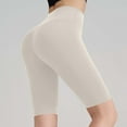 thumbnail image 2 of Mlzmgr Women's Short Leggings 8'' Elastic Waist Yoga Running Base Layer High Waisted Butt Lifting, 2 of 7