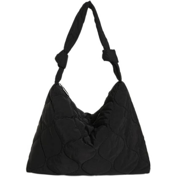 Quilted Tote Bag Puffer Bag for Women Puffy Hobo Bag Lightweight Quilted Padding Shoulder Bag Knot Design