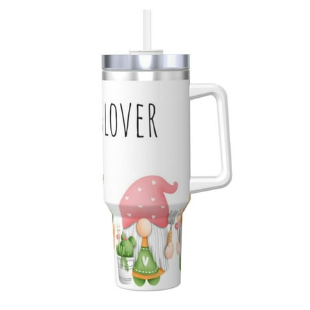 

Lukts Cactus Gnome for 40OZ Ice Cup with Handle Stainless Steel Vacuum Insulated Cup Suitable for Indoor and Outdoor Activities