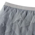 thumbnail image 3 of DuoJiaJ Women's Tulle Skirts Pleated High Waist Mesh A-Line Skirt,Gray One Size, 3 of 5