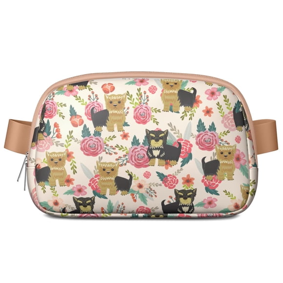 Sac Banane Design Minimaliste pour Chien – Ceinture Imperméable Empreinte de Patte Mignonne – Sac de Taille Ajustable pour Course, Voyage et Sports Extérieurs pour les Amateurs de Chiens
