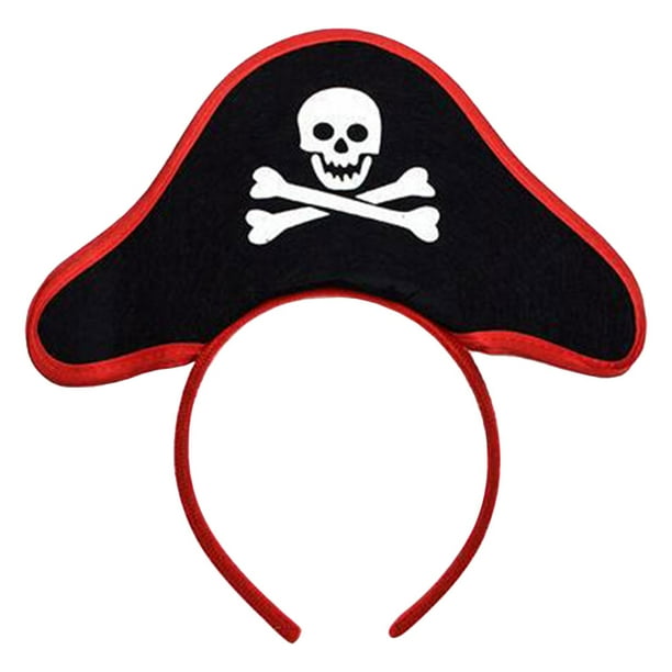 Diadema con forma de sombrero pirata para cosplay de Halloween, bonita gorra pirata, accesorio para disfraz