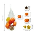 thumbnail image 3 of Thanksgiving Decor Simulation Pumpkin Halloween Ornaments Mesh Pocket Holiday Photo Props Pumpkin Maple Pines Cones Set Ornaments, 3 of 6