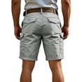thumbnail image 6 of CCRFTGI Mens Cargo Shorts Belt Shorts Relaxed Fit Casual Summer Hiking Shorts with Multi Pockets Light Gray S, 6 of 6