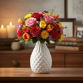 thumbnail image 5 of Katlynne Ceramic Engraved White Vases, 5 of 7