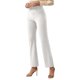 thumbnail image 3 of Pantalones casuales de mujer con pernera recta - Cintura elástica con bolsillos con botones - Poliéster y spandex - Versátiles para el trabajo y el ocio - Tallas S-XXL, 3 of 6