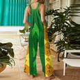 thumbnail image 4 of Mardi Gras Overalls for Women Funny Mask Feather Printed Bagggy Straight Leg Rompers Wide Leg Sleeveless Pants Rompers Parada Mardi Jumpsuits, 4 of 6