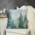 thumbnail image 2 of Throw Pillow Covers Blue Green Square Rustic Style Fog Print Decorative Pillowcase Cushion Cover for Home Sofa Bed Outdoor, 2 of 5