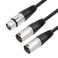 thumbnail image 2 of Cable Divisor en y XLR Hembra A Doble Macho de 30 cm y 3 Pines, Adaptador de Audio con Cable Divisor de Micrófono, 2 of 5