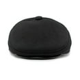 thumbnail image 4 of Riforla Men's Fall and Winter Ear Warm Tongue Cap British Retro Beret Forward Cap Berets Hat for Men Black M, 4 of 8