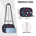 thumbnail image 4 of FORMRS Mini Crossbody Bag for Women Adjustable Rope Shoulder Casual Phone Purse, Red White Stars, 4 of 7