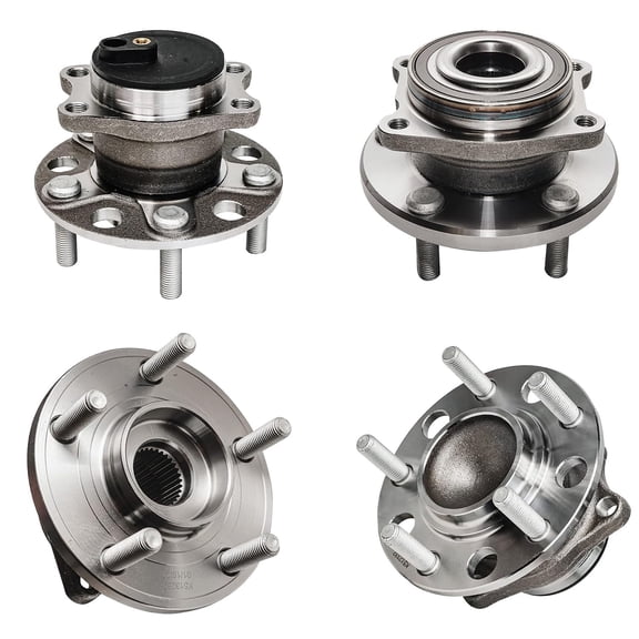 Detroit Axle - Wheel Bearing Hubs for 2011-2014 Chrysler 200 2007-2010 Sebring 2008-2014 Dodge Avenger, 4 Front Rear Wheel Bearing Hubs Replacement