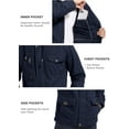 thumbnail image 7 of TACVASEN Men's Winter Coat Military Jacket Fleece Lined Parka Cotton Cargo Outerwear Navy M, 7 of 7