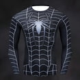 thumbnail image 2 of Halloween Spider Cosplay Costume Long Sleeve T-Shirts Crewneck Graphic Pullover Gym Shirt Black M, 2 of 5