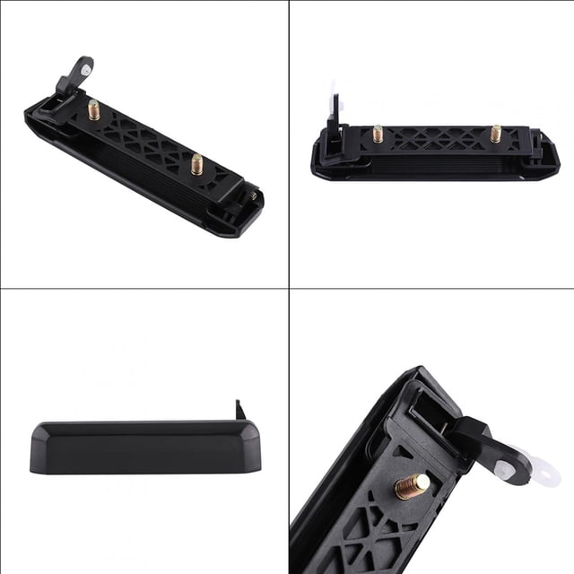 Manija de puerta exterior de coche, 1 par de manijas para puerta delantera izquierda + derecha exterior para Nissan D21 Hardbody Pickup Pathfind, color negro Ecomeon no
