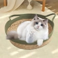 thumbnail image 1 of Cama de Gato de tejido redondo, rascador para gatos, suministros para cama para dormir, cestas tipo nido para dormir para perros pequeños y cachorros , l L, 1 of 8