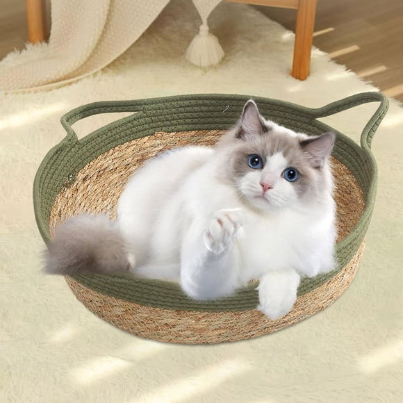 Cama de Gato de tejido redondo Yinane rascador para gatos M