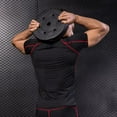thumbnail image 4 of Summer Men's Dry Fit T-shirt Short Sleeve Breathable Casual Fitness Tshirt Men Tee Tops Solid Colors Plus Size, 4 of 7
