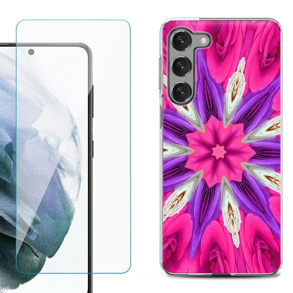Shockproof Fashion Phone Case for Samsung Galaxy S23 5G, by OneToughShield ® - Kaleidoscope Rose