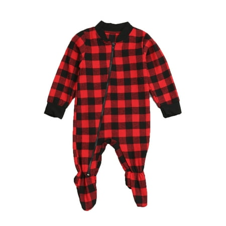 

Matching Family Pajamas Sets Christmas PJ s with Letter and Plaid Printed Long Sleeve Tee and Pants Loungewear