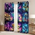 thumbnail image 2 of Erosebridal Cartoon Dragon Curtains Pack of 2 (42x63), Dreamy Galaxy 30%-50% Black Out Curtains, Animal Patchwork Decor, 2 of 5