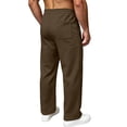 thumbnail image 3 of Mens Sweatpants with Multi Pocket Solid Color Stretch Loose Fit Casual Straight Pants Elastic Waist Casual Wide Leg Sweatpants, 3 of 8