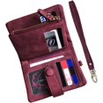thumbnail image 3 of Women's Small Bifold Leather wallet Rfid blocking Ladies Wristlet with Card holder id window Coin Purse, 3 of 5