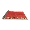 thumbnail image 2 of Ahgly Company Indoor Square Abstract Orange Modern Area Rugs, 3' Square, 2 of 4