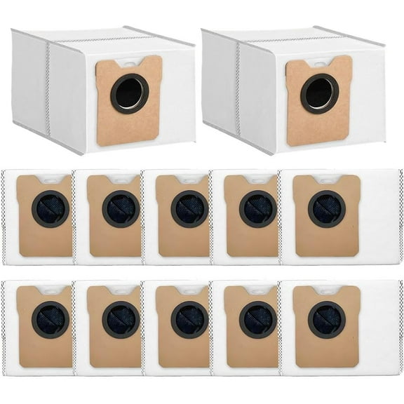 Replacement Dust Bags Compatible with eufy Omni C20 / C10, Robot Vacuum Parts Accessories Disposable Bags, 12-Pack