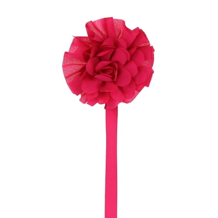 Satin Flower Pacifier Clip