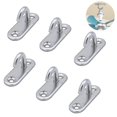 thumbnail image 2 of 6pcs Stainless Steel Half Opening Hook Wall Mounted Single Hook (ruipei), 2 of 3