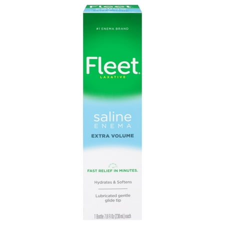 Fleet Laxatives, (3 Bottles) Saline Enema for Adult Constipation Relief, Prefilled Enema Kit for Fast Acting Constipation Relief, 7.8 fl oz Bottle