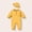 Yellow, variant on Teyfeniy 0.5-2T Toddlers Baby Rompers with Matching Hat 2 Piece Set Button Down Jumpsuits Long Sleeve Cute Comfy Casual Crew Neck Newborn Infant Outfit Set