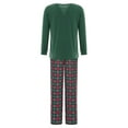 thumbnail image 4 of Matching Family Christmas Green Pajamas Sets Xmas Elk PJ's Loungewear, 4 of 8