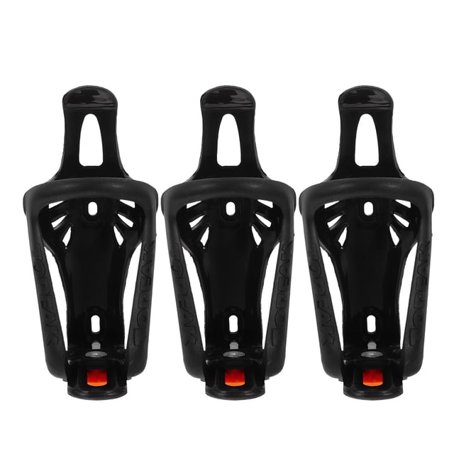 3 Pcs Black Plastic Cycling Water Bottle Holders for Mountain Bike Storage Rack Secure Fit