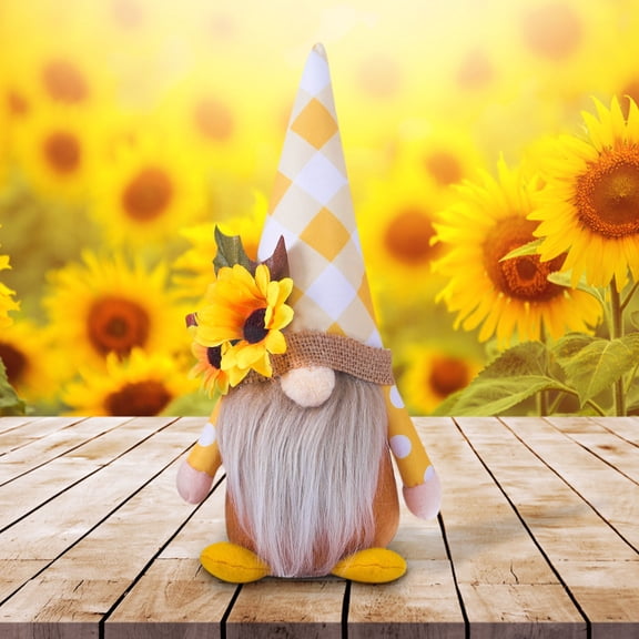 A Male Sunflower Gnome Plush Doll For Home Decor Festival Holiday Ornament Spring Christmas Decoration