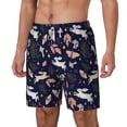 thumbnail image 2 of Uemuo Retro Rabbit Flower Pattern Mens Swim Trunks Quick Dry Board Shorts with Mesh Lining, Stretch Beach Shorts Quick Dry No-Chafing Board Shorts-3X-Large, 2 of 9