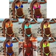 thumbnail image 2 of Blue S Triangle Bikini Split Swimsuit Wholesale Sexy Women's Swimwear, 2 of 5