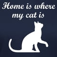 thumbnail image 3 of CafePress - Home Is Where My Cat Is T Shirt - Women's Traditional Fit Dark T-Shirt, 3 of 4