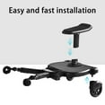 thumbnail image 3 of Universal Stroller Board 2 In 1 Stroller Ride Board Buggy Wheeled Board Seat Pedal Buggy Board with Seat Auxiliary Pedal Adapter Pushchair Connector Anti-Slip, Max Load 55lbs, 3 of 7