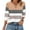 KhakiA#0128C&03, variant on Puff Sleeve Tops Striped V Neck 3/4 Sleeve Womens Tops Color Block Summer Elbow Length Sleeve Womens Blouse
