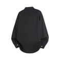 thumbnail image 4 of SBYOJLPB Men's Solid Color Button Turndown Collar Long Sleeved Shirt Double Pocket Work Shirt, 4 of 4