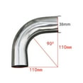 thumbnail image 2 of Stainless Steel Elbow 90 Degree Mandrel Bend 90° Tube Polished Pipe Diy New 38Mm, 2 of 8
