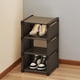 thumbnail image 4 of Organizador de zapateras | Estantería de almacenamiento multicapa, diseño que ahorra espacio, capas ajustables para zapatillas, botas y zapatillas, plástico apilable y resistente, blanco/negro, 4 of 6