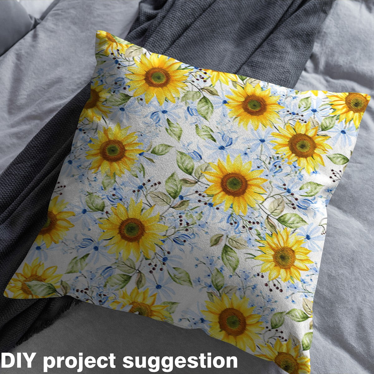 Castle Fairy Yellow Sunflower Fabric by the Yard 3 Yards for Teenager,Chic Flower Sewing Fabric,Spring Graden Fabric for Sewing,Luxury Bedroom Decor