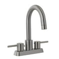 thumbnail image 1 of Jones Stephens 1559231 Brushed Nickel Contemporary Two Handle High Spout Bathroom Faucet with Pop-Up, 1 of 1